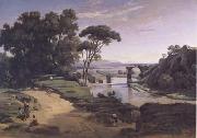 Jean Baptiste Camille  Corot Le pont d'Auguste a Narni (mk11) oil painting on canvas